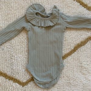 Rylee + Cru ruffle collar bodysuit